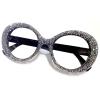 mincl Oprah style Bling Rhinestone Round Reading Glasses For Women Shiny Diamond Photochromic Presbyopia Sunglasses Reader (gray, 2.5, multiplier_x) view 2