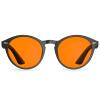 Bloomoak 99% Orange Blue Light Blocking Glasses,Retro Trendy Round Style,Relieve Eye Fatigue,Improve Sleep For Screens/Games view 1