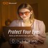 Bloomoak 99% Orange Blue Light Blocking Glasses,Retro Trendy Round Style,Relieve Eye Fatigue,Improve Sleep For Screens/Games view 3
