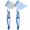 Anbbas Dual Bristle Heads Denture Brush with Cover Case Dental Cleaning Brush Set for Denture Care False Teeth Cleaner Tool(Pack of 2) view 1