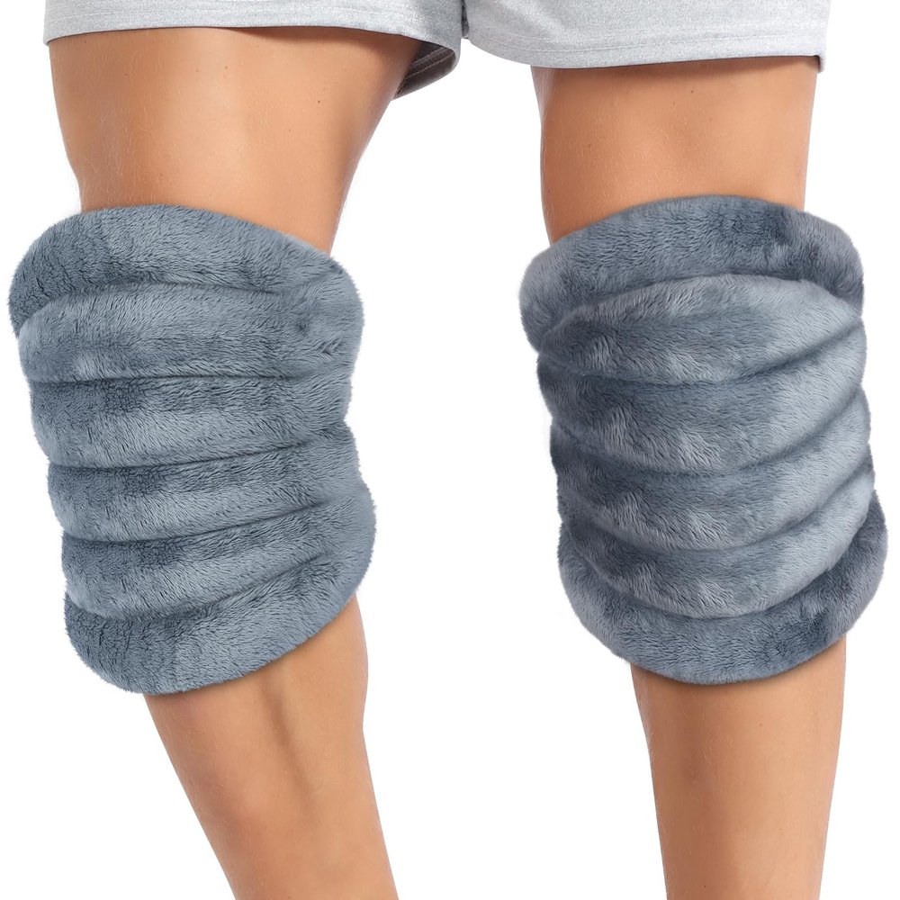 Atsuwell Microwave Heating Pad for Knees, Microwavable Heated Knee Wrap for Elbow, Cramps, Muscle, Joint, Knee Heating Pad Microwavable Warm Compression, 2 Packs