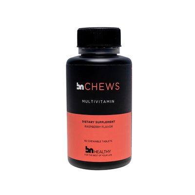 BNHealthy Chewable Bariatric Multivitamin with Iron, Vitamin B12, Delicious Raspberry Flavor  60 Ct  30-60 Day Supply.