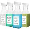 Laundry Detergent Dispenser Bottle 53oz with Label,4 Pack Liquid Laundry Dispenser,Plastic Detergent Dispenser for Laundry Room Organization and Storage,White Lid view 1