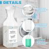 Laundry Detergent Dispenser Bottle 53oz with Label,4 Pack Liquid Laundry Dispenser,Plastic Detergent Dispenser for Laundry Room Organization and Storage,White Lid view 3