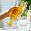 Laundry Detergent Dispenser Bottle 53oz with Label,4 Pack Liquid Laundry Dispenser,Plastic Detergent Dispenser for Laundry Room Organization and Storage,White Lid view 4