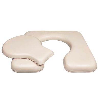 LilyBeauty PU Bedside Commode Seat Cushion, U Shape Soft Sponge Padded for Bedside Chairs, Raised Toilet Seat, 16.5" Width, Waterproof and Easy Clean - (Beige)
