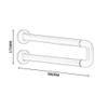 FairUo Bathroom Grab Bar, Wall-Mounted Straight Hair Towel Rack, Sturdy Stainless Steel Shower Safety Handle for Bathtub, Toilet, Bathroom, Kitchen view 2