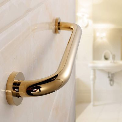 FairUo Bath Wall Attachment Handrails Grab Bar Rails Toilet Shower Brass Grab Bar,Wall Mounted Polished Finished Bathroom Handrail,Towel Rack Support Handle Safety Railing Guard Frame for Elderly Disa