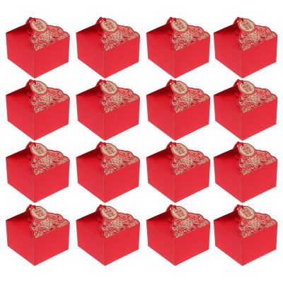 20 Pcs Box Chinese Wedding Boxes Wedding Decoration White Rabbit Candy Hibachi Hand Decor Favour Chinoiserie Cookie Items Favor Red Happy Candy Paper Bride Fruit Box