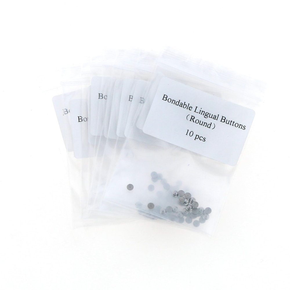 100Pcs Metal Lingual Button (100Pcs Lingual Button-M)