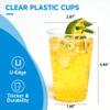 RACETOP 500 pack 9 oz Disposable Plastic Cups, Clear Plastic Cups Tumblers, Disposable Cups Bulk, Transparent for Wedding, Thanksgiving, Birthday, Halloween, Christmas Party view 2