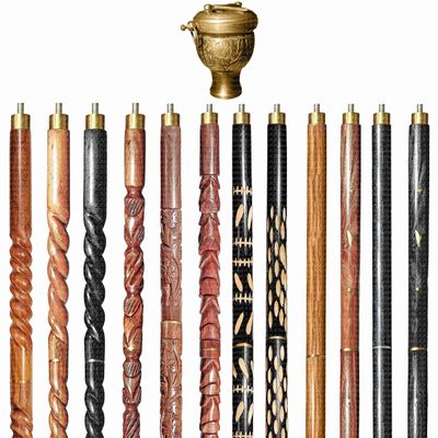 Wooden Walking Sticks and Canes Travel Collapsible for Men Women Seniors Hiking with Brass Sundial Compass Handle (Brown Antique, AANWS-92) (WS-02)