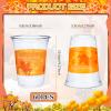 Sliner Thanksgiving Disposable Plastic Cups Thanksgiving Autumn Fall Leaves Clear Plastic Cups with Maple Leaf Pattern for Holiday Party Harvest Beverage Drinks Cup Wedding Supplies(12oz, 60 Pcs) view 2