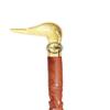 Walking Cane Rosewood Designer Wooden Walking Stick with Brass Handle Gift for Men & Women 37 inch Brown DTQU view 2