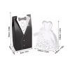 100pcs Romantic Wedding Candy Boxes - Bride and Groom Shape - Decorative Gift Boxes for Bridal Shower, Baby Shower, Birthday Party - Elegant Cardboard Sugar Box view 2