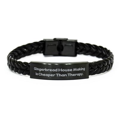 Perfect Gingerbread House Making Gifts, Gingerbread House Making is, Joke Braided Leather Bracelet For Friends From Friends, Bangle bracelet, Cuff bracelet, Friendship bracelet, Beaded bracelet,