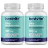 BESTVITE Ultra Benfotiamine 600mg per Capsule (120 Vegetarian Capsules) (60x2) No Stearates - No Silicon Dioxide - Vegan - Non GMO - Gluten Free - Maximum Strength Benfotiamine view 1