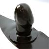 Black Latex Hood Mask with Removable Blindfold and Mouth Piece Gag Nose Nasal Tube Back Zipper Open Eyes Mouth Nose,Black 0.6mm Thick,Small view 3