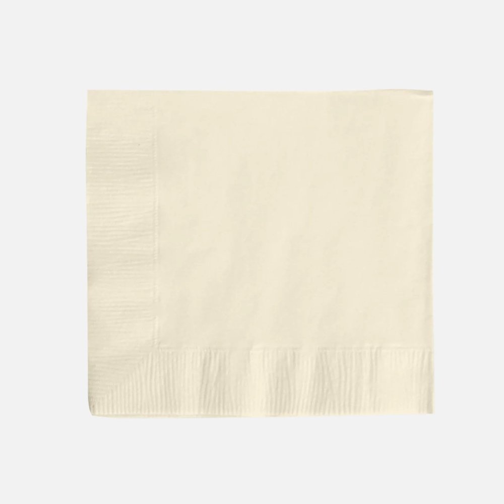 50 Ivory Disposable 2 Ply Soft Dinner Cocktail Paper Napkins Wedding Party Events Reception Catering Home Tableware Supplies
