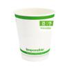 Responsible Products 10 oz Double Wall Insulated Paper Coffee Cups (25 Count)  Smooth Wall Insulated To Go Coffee Cups - Natural White, Compostable, Eco-Friendly, Disposable Hot Beverage Cups view 1