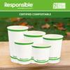 Responsible Products 10 oz Double Wall Insulated Paper Coffee Cups (25 Count)  Smooth Wall Insulated To Go Coffee Cups - Natural White, Compostable, Eco-Friendly, Disposable Hot Beverage Cups view 4