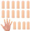16pcs Gel Finger Cots with Air Holes, Anti-Friction and Anti-Skidding Finger Cots Breathable Gel Finger Protectors for Wound Finger Caps for Protection Finger Sleeves Finger Covers (Nude) view 1