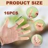 16pcs Gel Finger Cots with Air Holes, Anti-Friction and Anti-Skidding Finger Cots Breathable Gel Finger Protectors for Wound Finger Caps for Protection Finger Sleeves Finger Covers (Nude) view 2