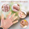 16pcs Gel Finger Cots with Air Holes, Anti-Friction and Anti-Skidding Finger Cots Breathable Gel Finger Protectors for Wound Finger Caps for Protection Finger Sleeves Finger Covers (Nude) view 4