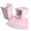 SOLUSTRE Treat Container Pink Party Supplies 6pcs Popcorn Corn Goody Box Paper Box Treat Pop Gift Pink Plus Size Disposable for Girl Birthday Party view 1