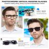 OCCI CHIARI Photochromic Bifocal Reading Glasses Mens,Transition Wide UV Protection Sunglasses Readers 1.0 1.5 2.0 2.5 3.0 3.5 4.0(Black x250) view 2