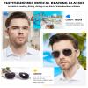 OCCI CHIARI Photochromic Bifocal Reading Glasses Mens,Transition Wide UV Protection Sunglasses Readers 1.0 1.5 2.0 2.5 3.0 3.5 4.0(Black x400) view 2