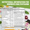 WHOLE WORLD WELLNESS Womens Daily Multivitamin Multimineral Supplement for Energy, Mood, Focus, Hair, Skin & Nails. Made for Women with 30+ Nutrients, Fruit & Energy Blend. Womens Vitamins, USA Made. view 3