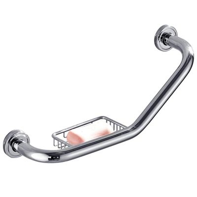 FairUo Bath Wall Attachment Handrails Grab Bar Rails Safety Grab Bar - Wall-Mounted Towel Rack, Stainless Steel Non-Slip Support Handle, Rail with Soap Holder Toilet Bathroom Bathtub Elderly with