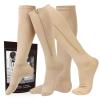 cerpite Zipper Compression Socks, 2 Pairs 15-20 mmHg Closed Toe Compression Stockings for Men Women view 1