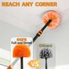 9pcs Screw on Webster Cobweb Duster Head for Pole | Spider Web Remover Brush | Cobweb Duster Head Attachment | Fits Standard 3/4 inch Threaded Poles (Orange) view 4