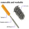 zdyCGTime Microfiber Duster for Cleaning Hand, Washable Dusters&Replaceable Microfiber Head, Extendable Pole, Used to Cleaning Offices, Furniture, Cars, Air Conditioners and Ceiling Fans(4Pack/Grey) view 4