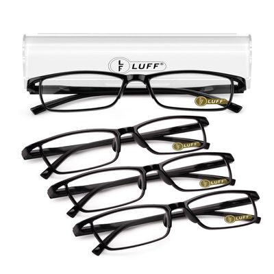 LUFF 4Pcs Anti-Blue-ray Reading Glasses Portable Ultra-Light Readers(1.00X)