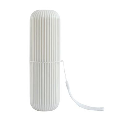 1pc Portable Toothbrush Storage Box Travel Tooth-Brushing Cup for Home Trip Beige Toothbrush Container Compact Design for Toothpaste Comb Storage