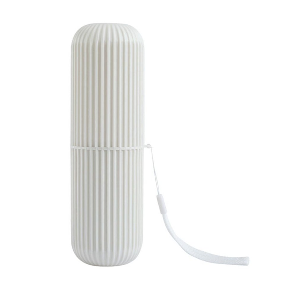 1pc Portable Toothbrush Storage Box Travel Tooth-Brushing Cup for Home Trip Beige Toothbrush Container Compact Design for Toothpaste Comb Storage