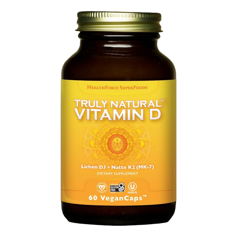 HEALTHFORCE SUPERFOODS Truly Natural Vitamin D - 60 Vegan Capsules