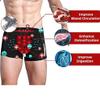 Mens Inner Pants Health Care Tourmaline Magnetic Therapy Enlargement Underwear Improving Male Power Boxer Briefs (Color : 3pcs-Red, Size : XX-Large) view 4