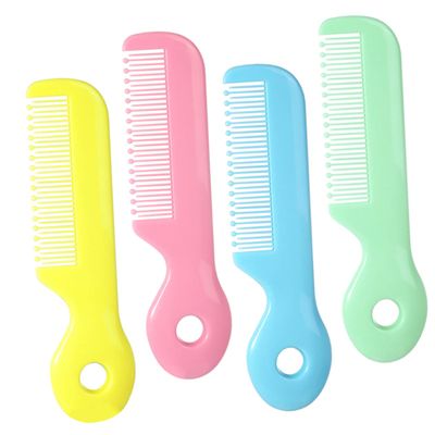 Hohopeti 4pcs Comb Soft Round Teeth Hair Combs for Toddlers Gentle Brushes for Boy Girl Lightweight and Portable Hair Care Tools for Showers and Registries