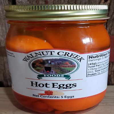 Amish Hot PICKLED EGGS 5 eggs