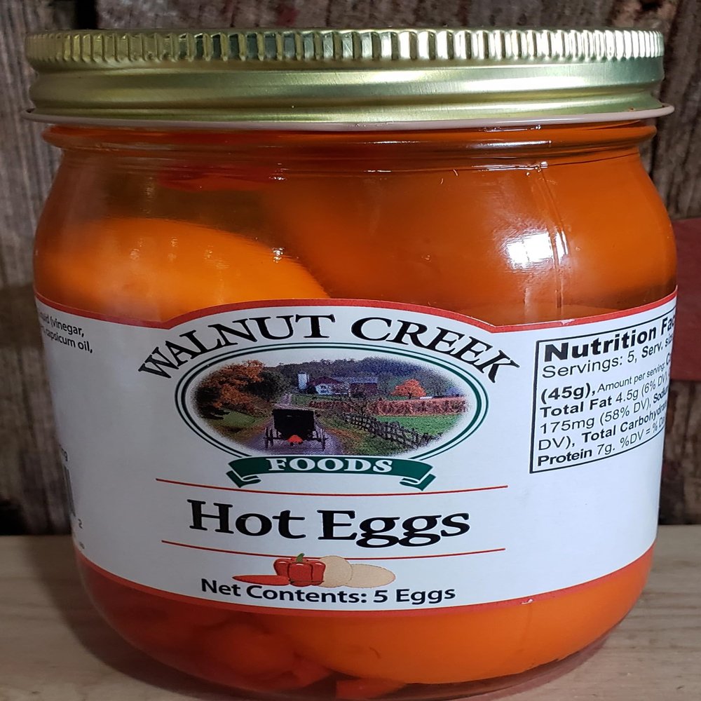 Amish Hot PICKLED EGGS 5 eggs