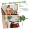 20pcs Green Decor Christmas Christmas Decor Pull Bows for Wrapping Present Box Ornaments Festival Pull Ribbon Green Bow Tie Plastic Decorations view 3