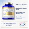 Carlyle L-Arginine 500 mg Capsules | 240 Count | Nitric Oxid Precursor | Free Form Amino Acid | Non-GMO & Gluten Free Supplement view 4