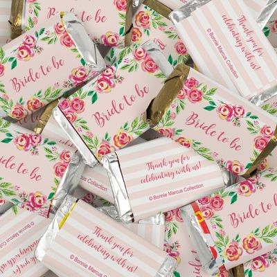 114 Pcs Floral Bridal Shower Candy Party Favors Miniatures Chocolate - No Assembly Required