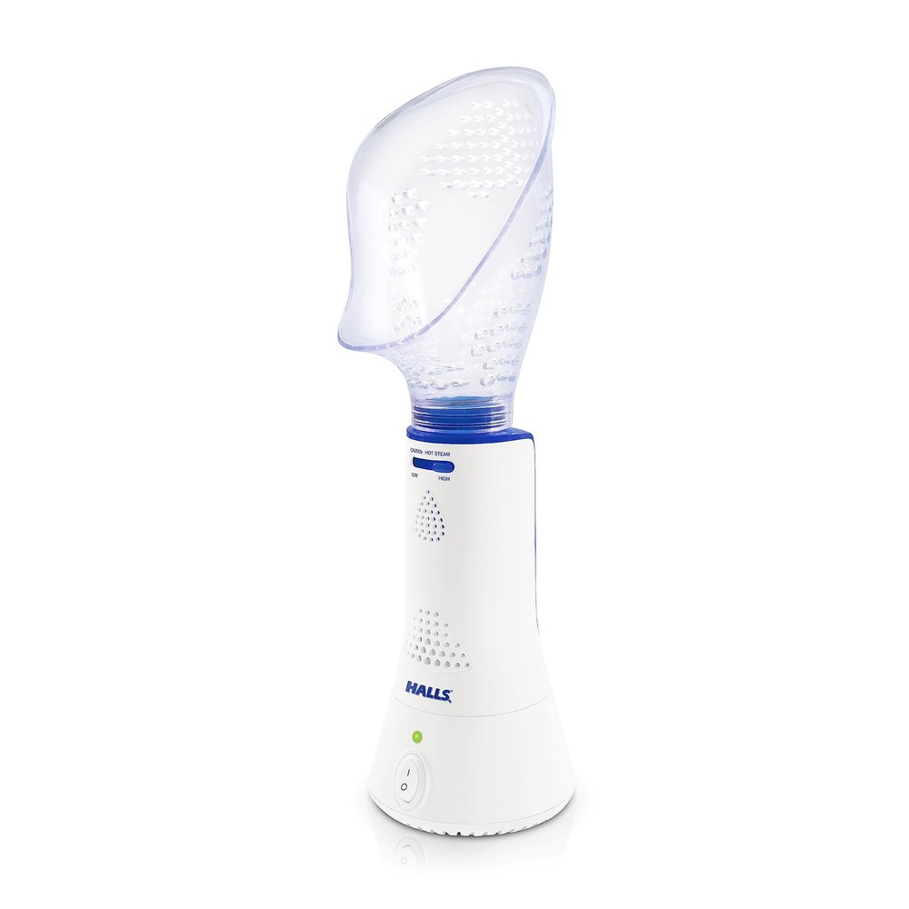 Crane x Halls Personal Vaporizer Steam Inhaler, FSA Approved Throat Steamer, Vocal Steamer for Singers Warm Steam Sinus Inhaler for Congestion and Cough Relief, Natural Decongestant Relief