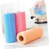 BESTonZON Absorbent Towels 50pcs Absorption Cleaning Cloth Nonwoven Cloth Disposable Towels Disposable Cleaning Cloths Cleaning Rags Tissue Dish Towels Sweden Absorb Water Orange view 3