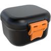 ARGOMAX Leak Proof Denture Bath Cup, Portable Soaking Denture Box, Denture Bath Case with Strainer, for Dentures and Braces (Black + Orange). view 2